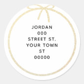 Sticker Rond Sceau d'enveloppe à ruban (Devant)