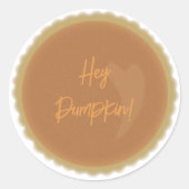 Sticker Rond Sceau d'enveloppe à secteurs citrouilles (Devant)