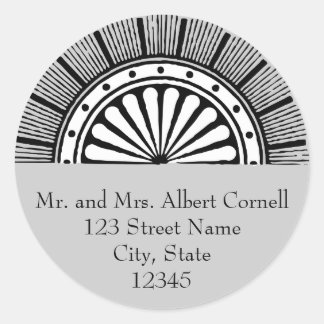 Sticker Rond Sceau d'enveloppe Art déco