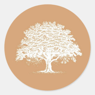 Sticker Rond Sceau d'enveloppe Brown/Mariage blanc de 20 ressor