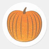 Sticker Rond Sceau d'enveloppe Citrouille d'automne Bold Orange (Devant)