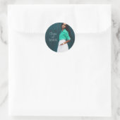 Sticker Rond Sceau d'enveloppe classique | Classe de 20XX (Sac)