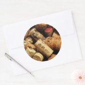 Sticker Rond Sceau d'enveloppe 'Corks' (Enveloppe)
