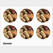 Sticker Rond Sceau d'enveloppe 'Corks' (Feuille)