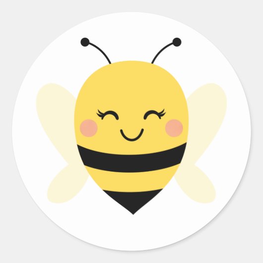 Sticker Rond Sceau d'enveloppe d'abeilles pour Invitations Baby (Devant)
