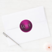 Sticker Rond Sceau d'enveloppe d'amour argent (Enveloppe)
