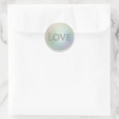 Sticker Rond Sceau d'enveloppe d'amour argent (Sac)