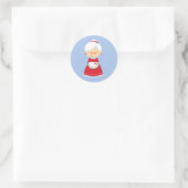 Sticker Rond Sceau d'enveloppe de 20 à 1,5 po Mme Santa Clause (Sac)