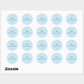 Sticker Rond Sceau d'enveloppe de Baby shower bleu Confetti en  (Feuille)