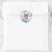 Sticker Rond Sceau d'enveloppe de Baby shower de soirée Dragon  (Sac)
