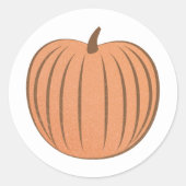 Sticker Rond Sceau d'enveloppe de Citrouille orange Glittery (Devant)