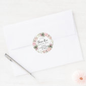 Sticker Rond Sceau d'enveloppe de Faire-part de naissance rose (Enveloppe)