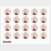 Sticker Rond Sceau d'enveloppe de fées (Feuille)