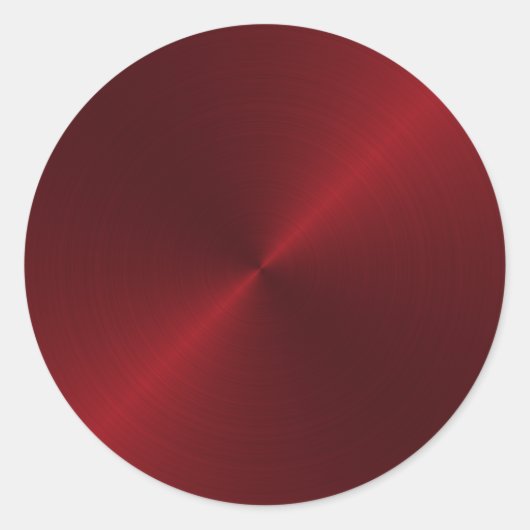 Sticker Rond Sceau d'enveloppe de feuilles rouges (Devant)