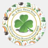 Sticker Rond Sceau d'enveloppe de la Saint-Patrick (Devant)