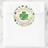 Sticker Rond Sceau d'enveloppe de la Saint-Patrick (Sac)