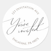 Sticker Rond Sceau d'enveloppe de l'adresse de retour neutre (Devant)