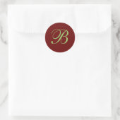 Sticker Rond Sceau d'enveloppe de monogramme B (Sac)