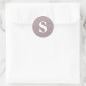 Sticker Rond Sceau d'enveloppe de monogramme de Parties scintil (Sac)
