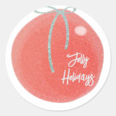 Sticker Rond Sceau d'enveloppe de Noël (Devant)