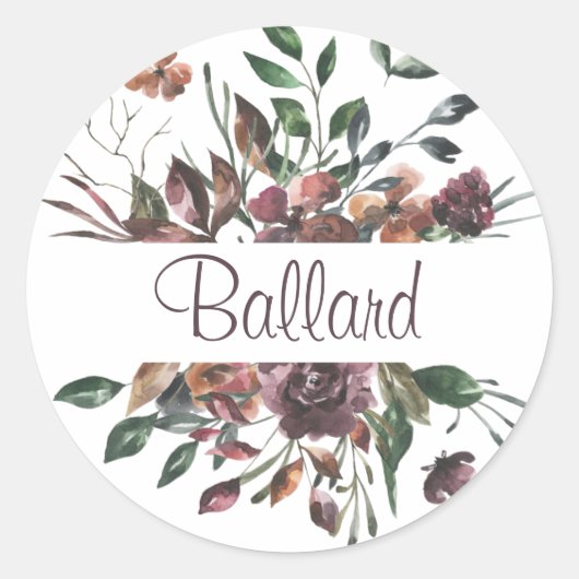 Sticker Rond Sceau d'enveloppe de nom (Devant)