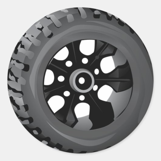 Sticker Rond Sceau d'enveloppe de pneus de tracteur (Devant)