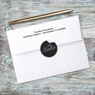 Sticker Rond Sceau d'enveloppe de remise des diplômes d'écritur