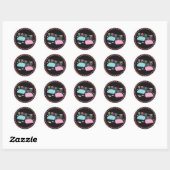 Sticker Rond Sceau d'enveloppe de suspension Rainbow Neon (Feuille)
