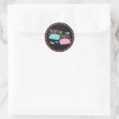 Sticker Rond Sceau d'enveloppe de suspension Rainbow Neon (Sac)