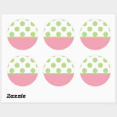 Sticker Rond Sceau d'enveloppe de tortue Tootsie (Feuille)