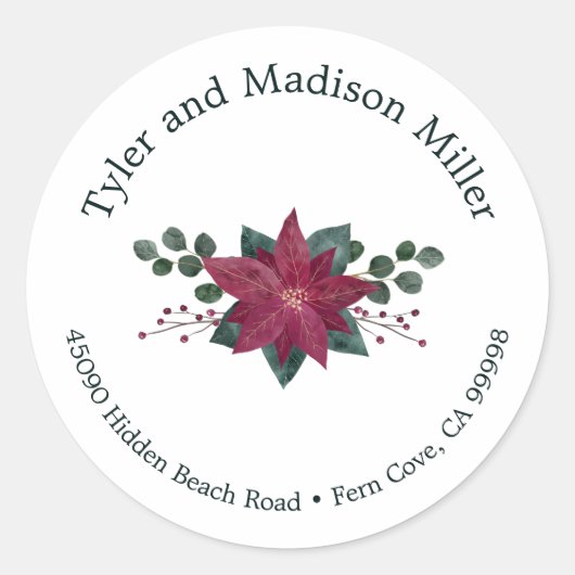 Sticker Rond Sceau d'enveloppe de vacances Rustique Rouge Poins (Devant)