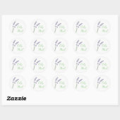 Sticker Rond Sceau d'enveloppe d'huile essentielle (Feuille)