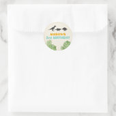 Sticker Rond Sceau d'enveloppe Dinosaur Dino (Sac)
