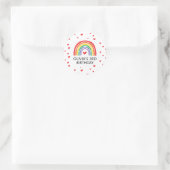 Sticker Rond Sceau d'enveloppe d'invitation d'anniversaire Arc- (Sac)