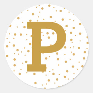 Sticker Rond Sceau d'enveloppe d'or personnalisée moderne simpl