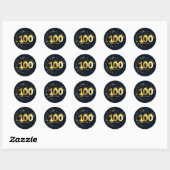 Sticker Rond Sceau d'enveloppe du 100e anniversaire (Feuille)