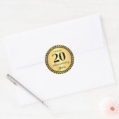 Sticker Rond Sceau d'enveloppe du 20e anniversaire (Enveloppe)