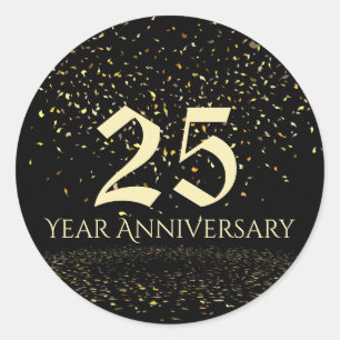 Sticker Rond Sceau d'enveloppe du 25 ans
