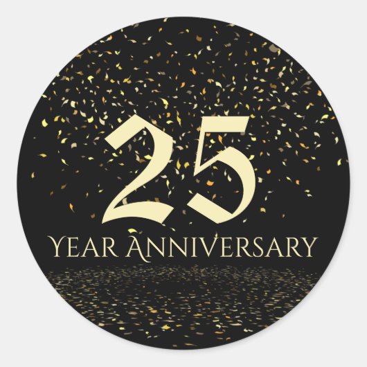 Sticker Rond Sceau d'enveloppe du 25 ans (Devant)