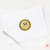 Sticker Rond Sceau d'enveloppe du 50e anniversaire (Enveloppe)