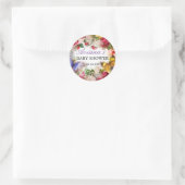 Sticker Rond Sceau d'enveloppe du Baby shower papillon (Sac)