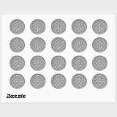 Sticker Rond Sceau d'enveloppe en pierre céleste éternelle (Feuille)
