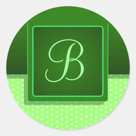 Sticker Rond Sceau d'enveloppe initiale à onglets (Devant)