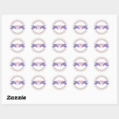 Sticker Rond Sceau d'enveloppe Lovebirds (Feuille)