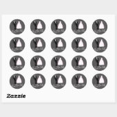 Sticker Rond Sceau d'enveloppe mariage (Feuille)