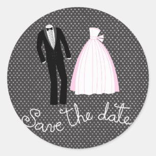 Sticker Rond Sceau d'enveloppe mariage