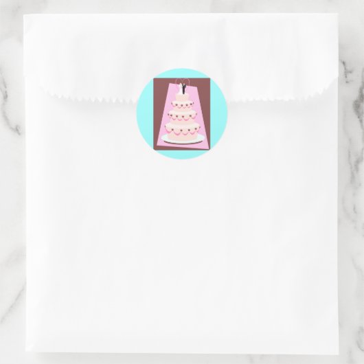 Sticker Rond Sceau d'enveloppe mariage (Sac)