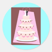 Sticker Rond Sceau d'enveloppe mariage (Devant)