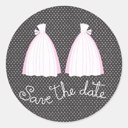 Sticker Rond Sceau d'enveloppe mariage (Devant)