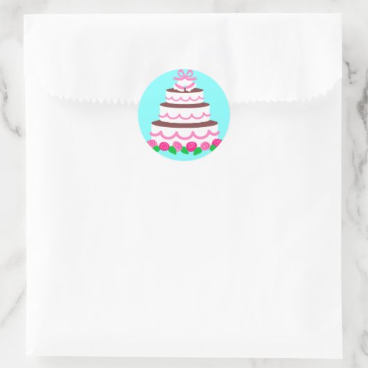 Sticker Rond Sceau d'enveloppe mariage (Sac)